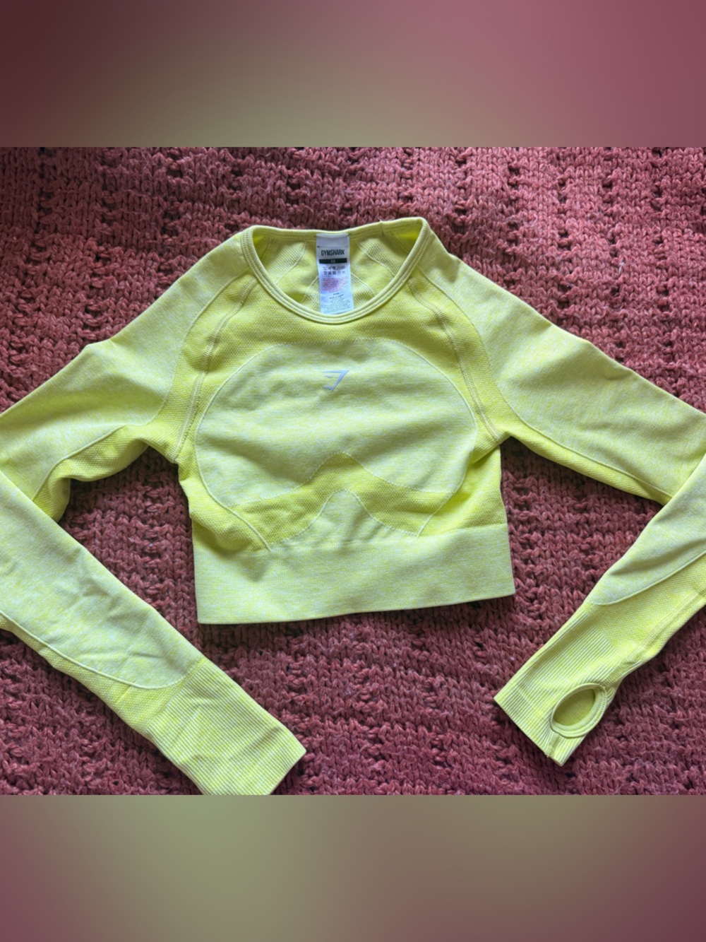 Gymshark Neon Yellow Longsleeve Seamless Crop Top